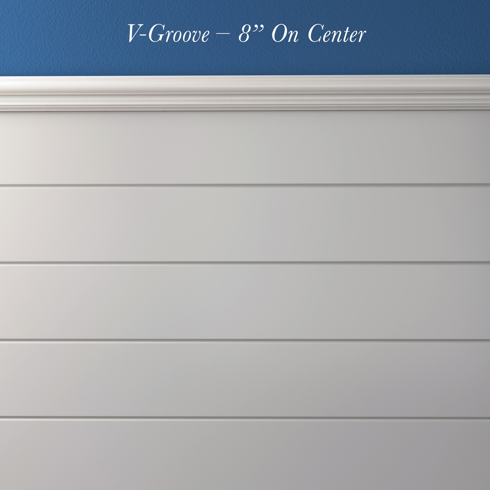 V-Groove – 8” On Center (horizontal)